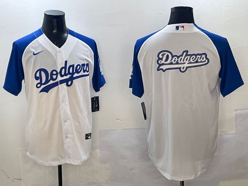 Men Los Angeles Dodgers Blank White blue Game 2025 Nike MLB Jersey style 17